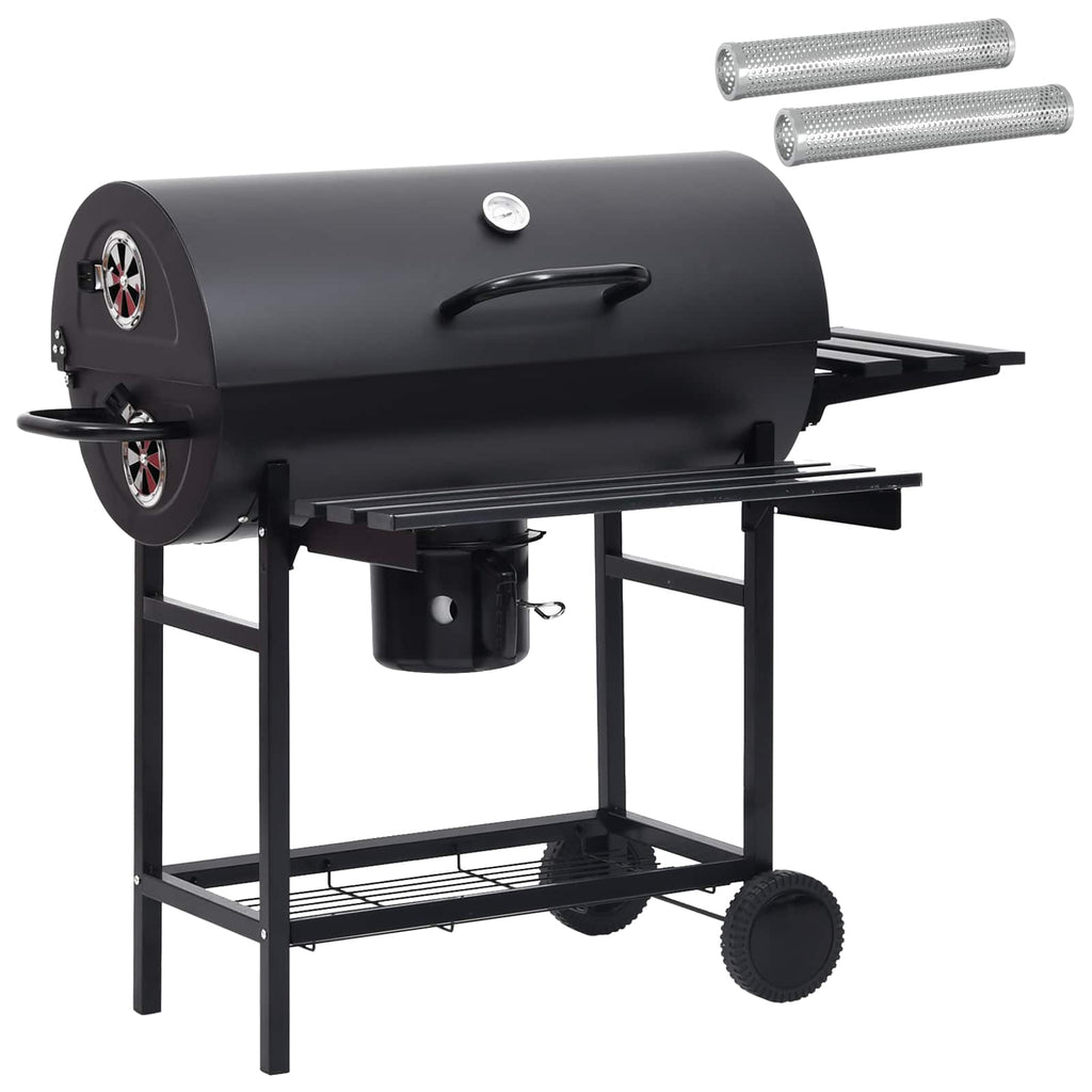vidaXL Grill beczkowy na kółkach z półkami 3 pcs 115 x 85 x 95 cm