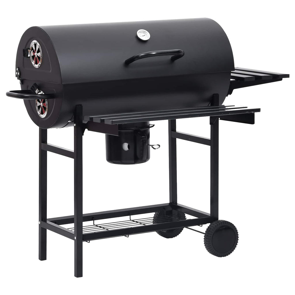 vidaXL Grill beczkowy na kółkach z półkami 3 pcs 115 x 85 x 95 cm