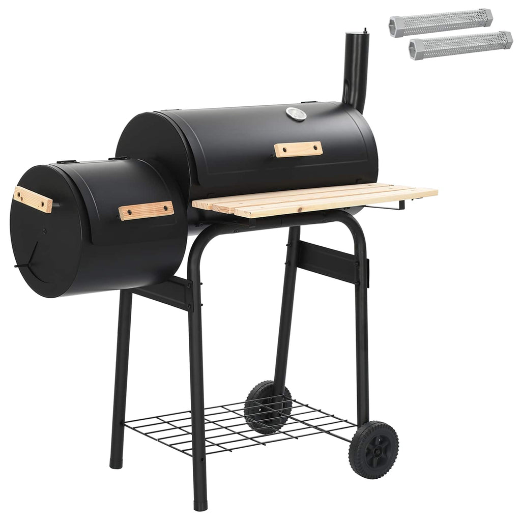 vidaXL Grill na świeżym powietrzu 103 x 60 x 113 cm Stal Czarny
