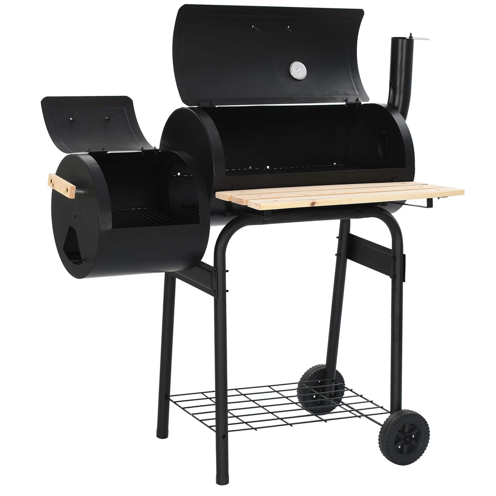 vidaXL Grill na świeżym powietrzu 103 x 60 x 113 cm Stal Czarny