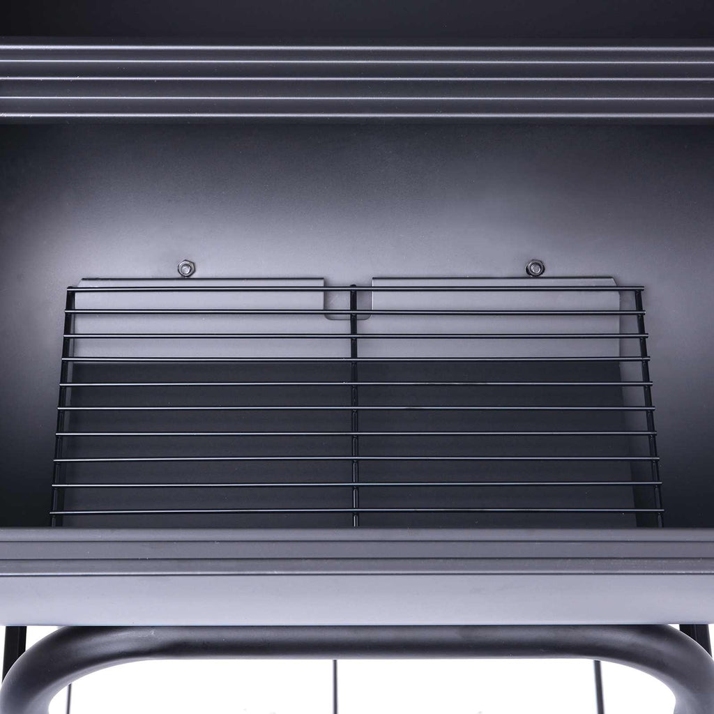 vidaXL Grill węglowy 75 x 48 x 120 cm srebrny