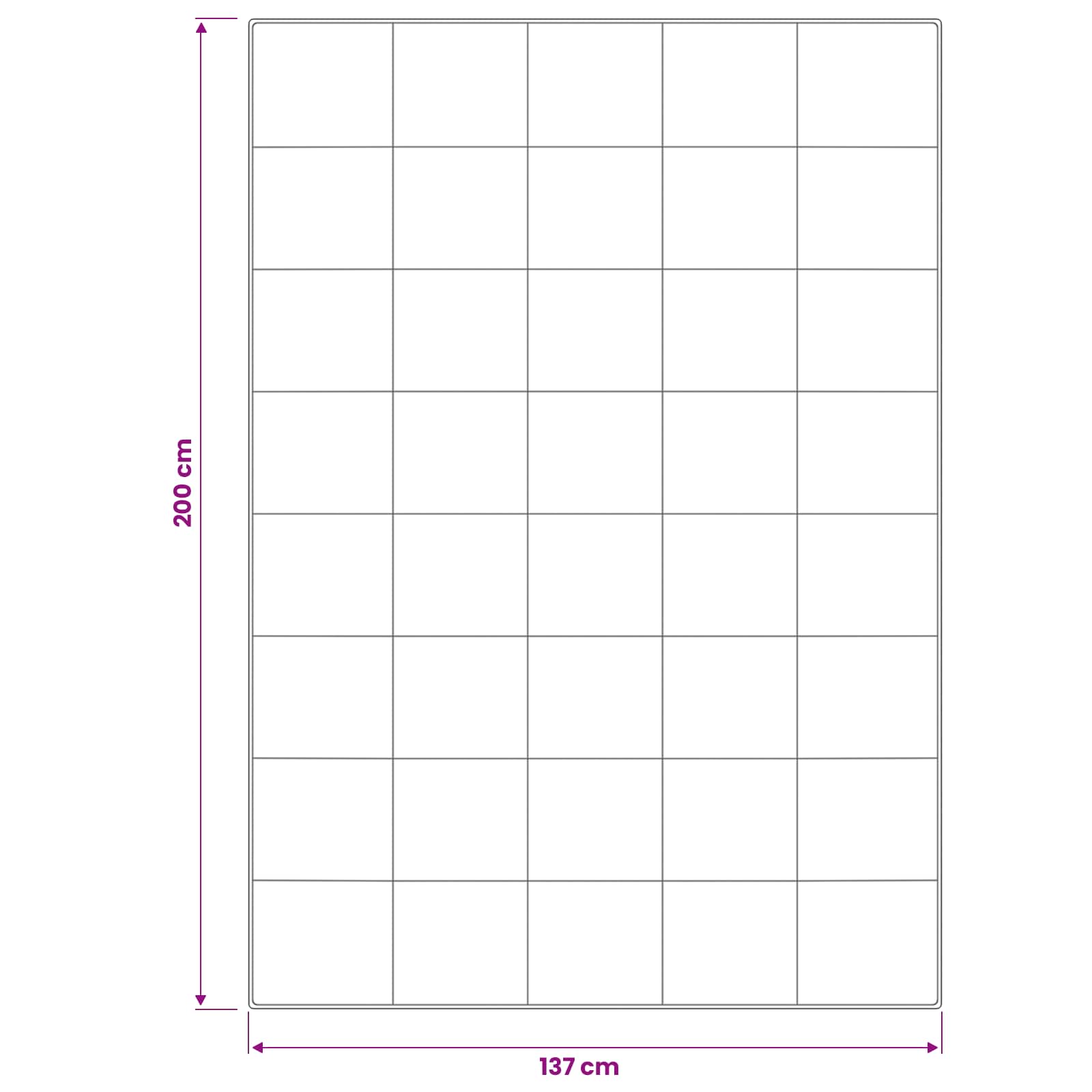 vidaXL Kołdra TRIER 137x200cm 4 pory roku 140+220GSM Biały