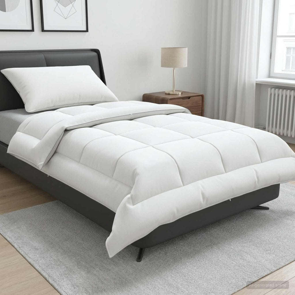 vidaXL Zestaw kołdry i poduszek 2 pcs 135x200 cm Lato 140 GSM Wełna