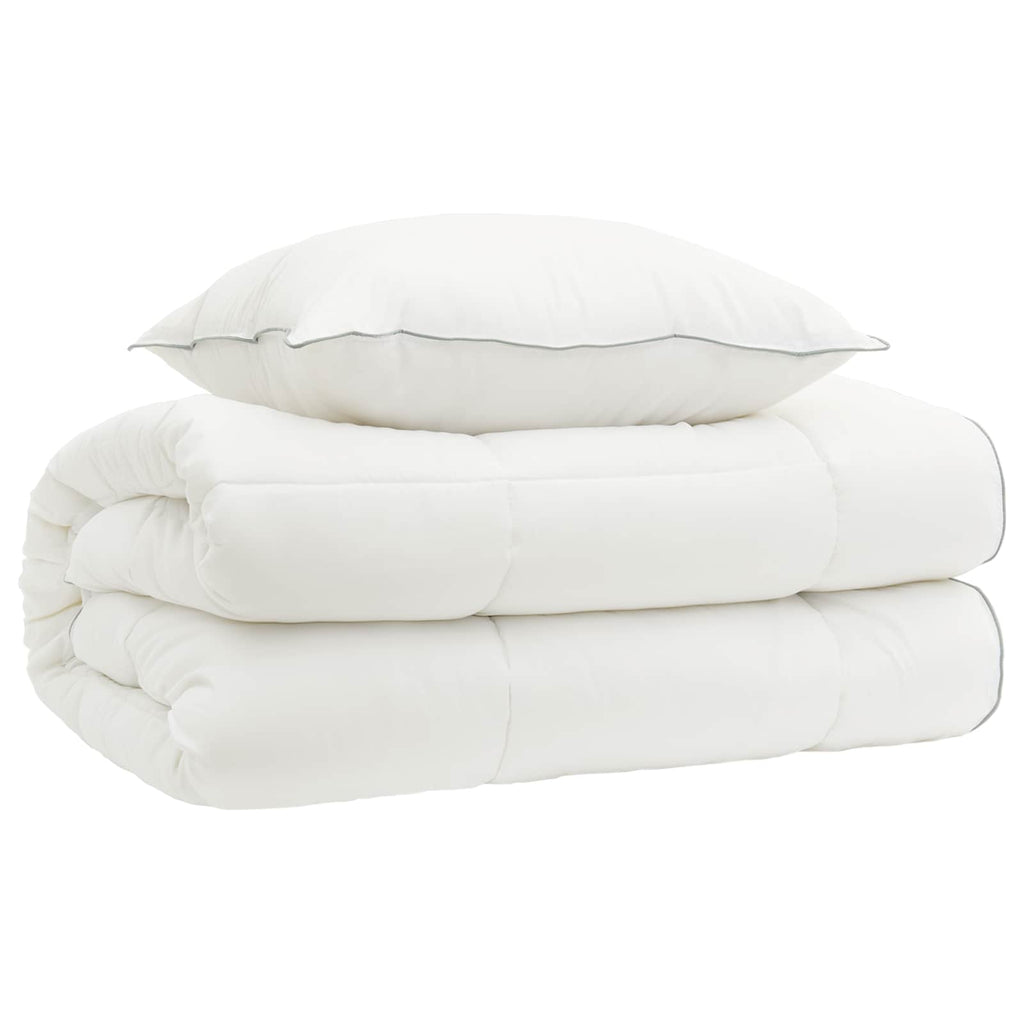 vidaXL Zestaw kołdry i poduszek 2 pcs 135x200 cm 4 pory roku Wełna