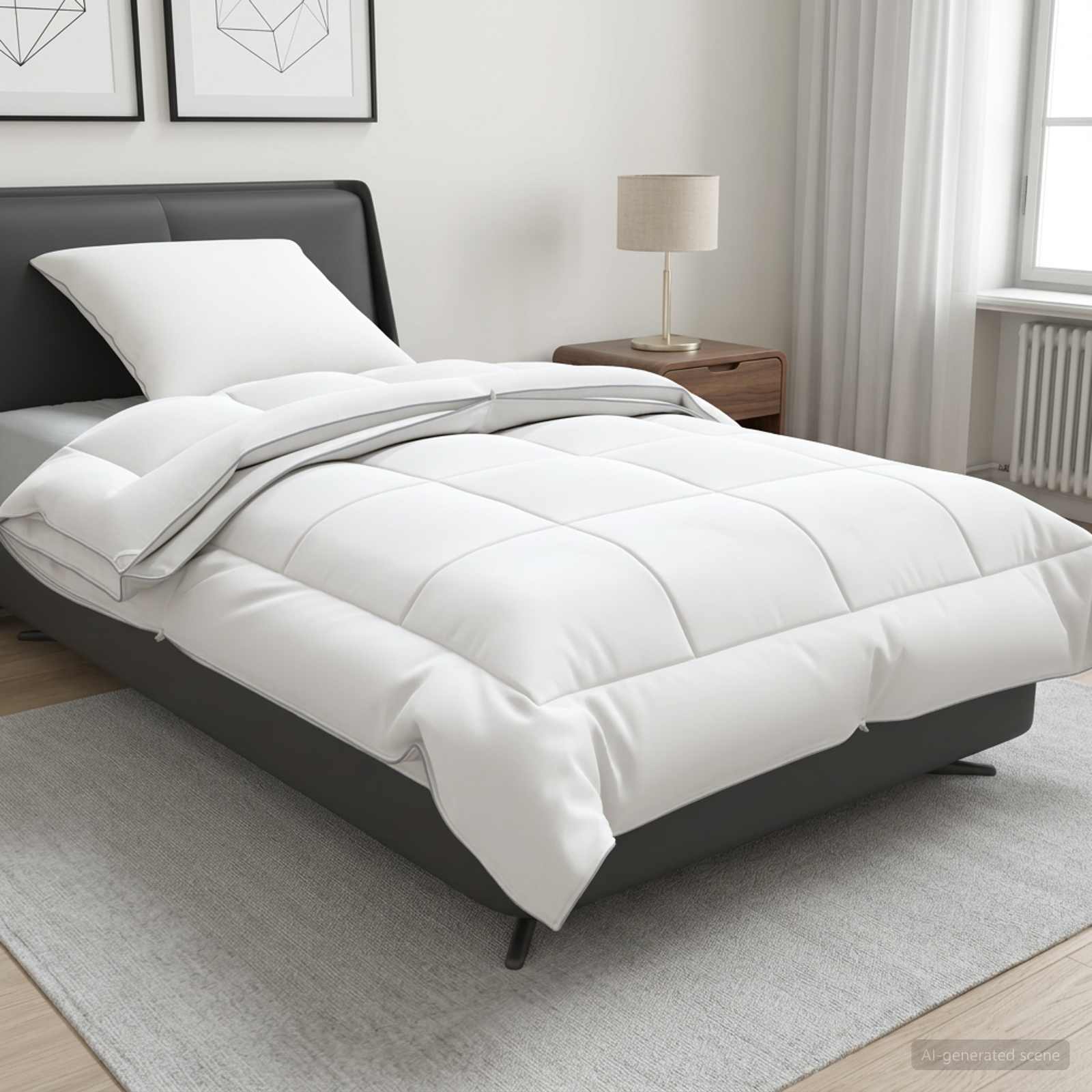 vidaXL Zestaw kołdry i poduszek 2 pcs 155x200 cm 4 pory roku Wełna