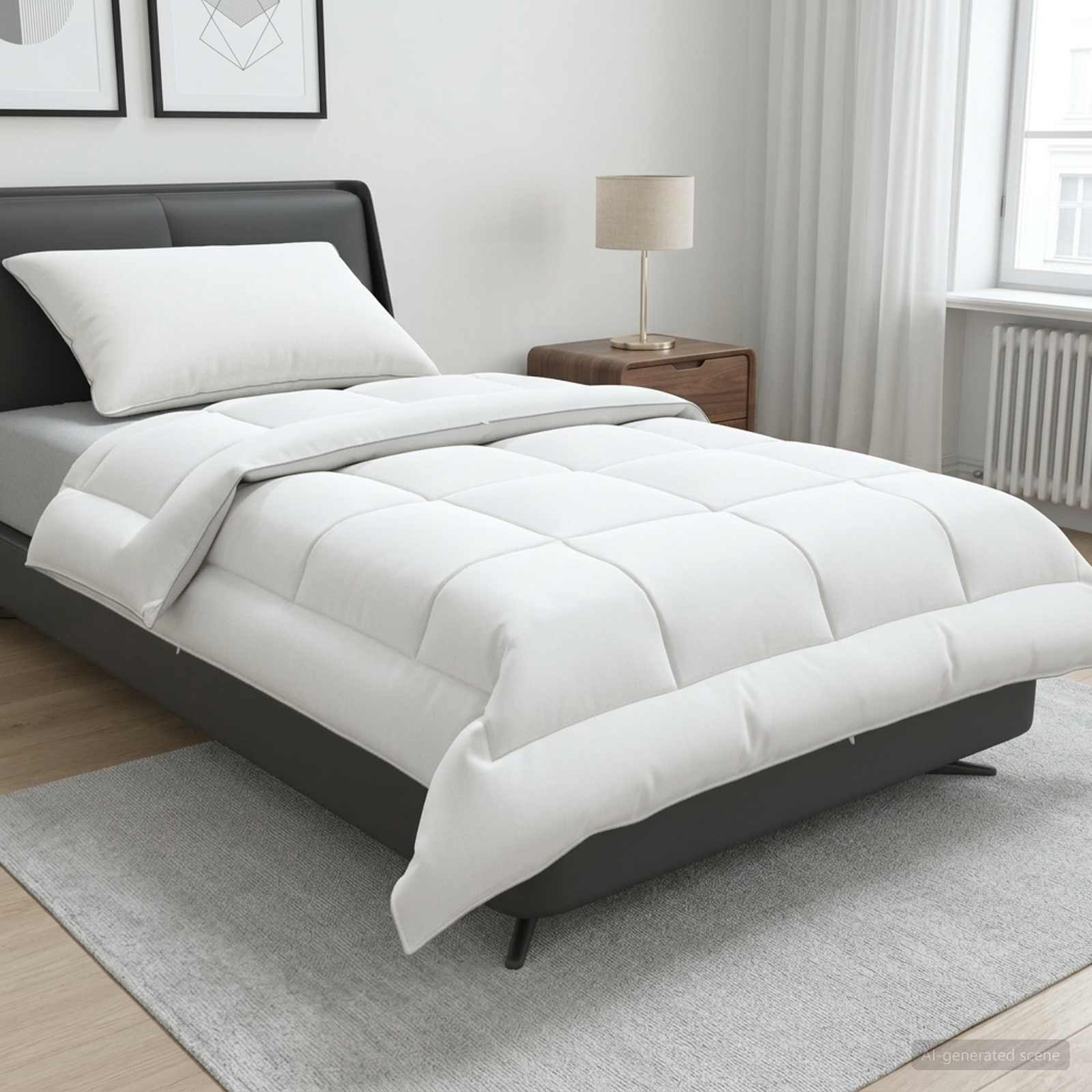 vidaXL Zestaw kołdry i poduszek 2 pcs 150x200 cm Lato 200 GSM Wełna