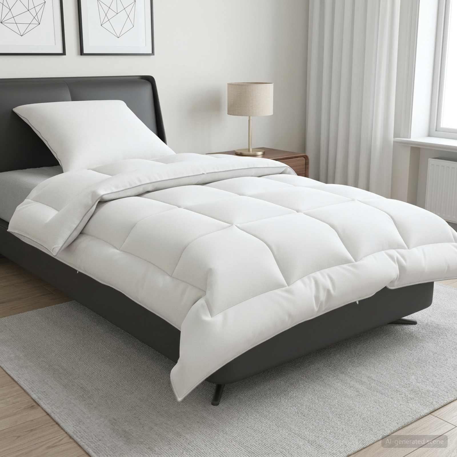 vidaXL Zestaw kołdry i poduszek 2 pcs 155x200 cm 4 pory roku 300 GSM