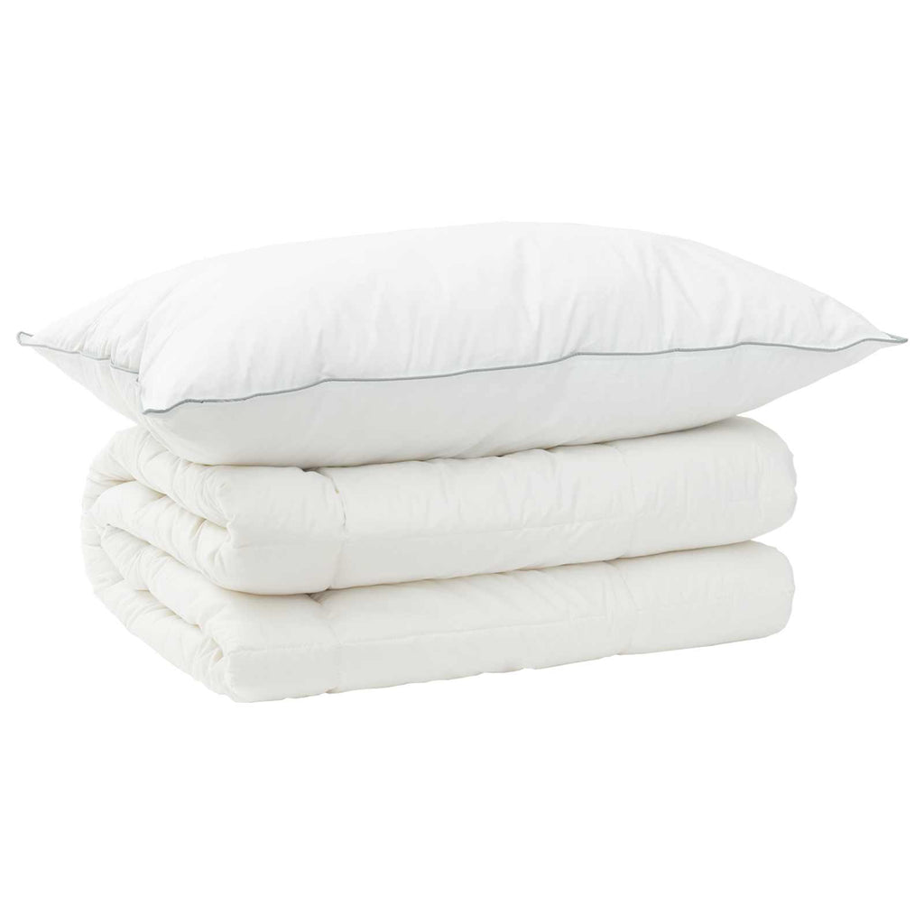 vidaXL Zestaw kołdry i poduszek 2 pcs 135x200 cm Zima 450 GSM Wełna