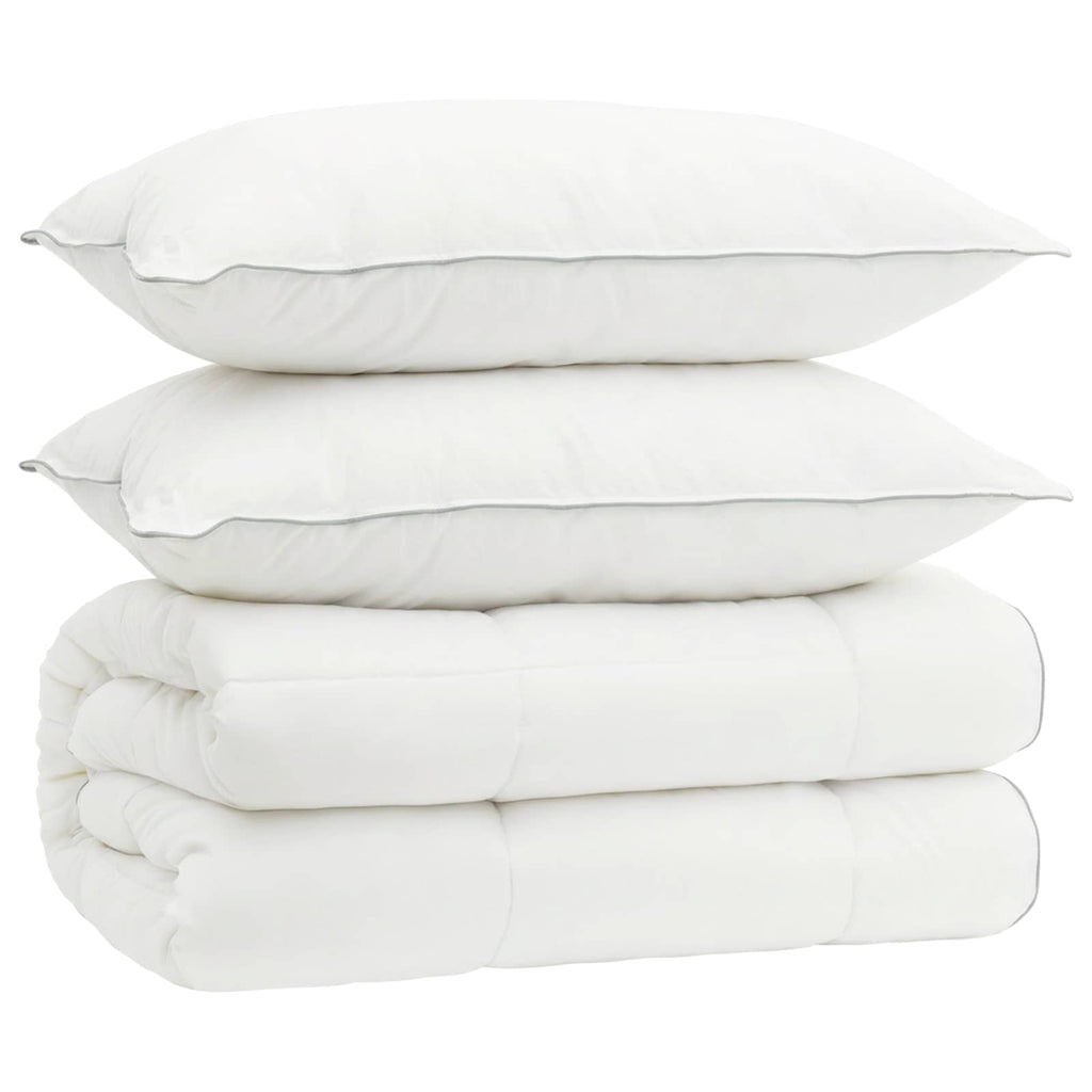 vidaXL Zestaw kołdry i poduszek 3 pcs 155x220 cm 4 pory roku Wełna