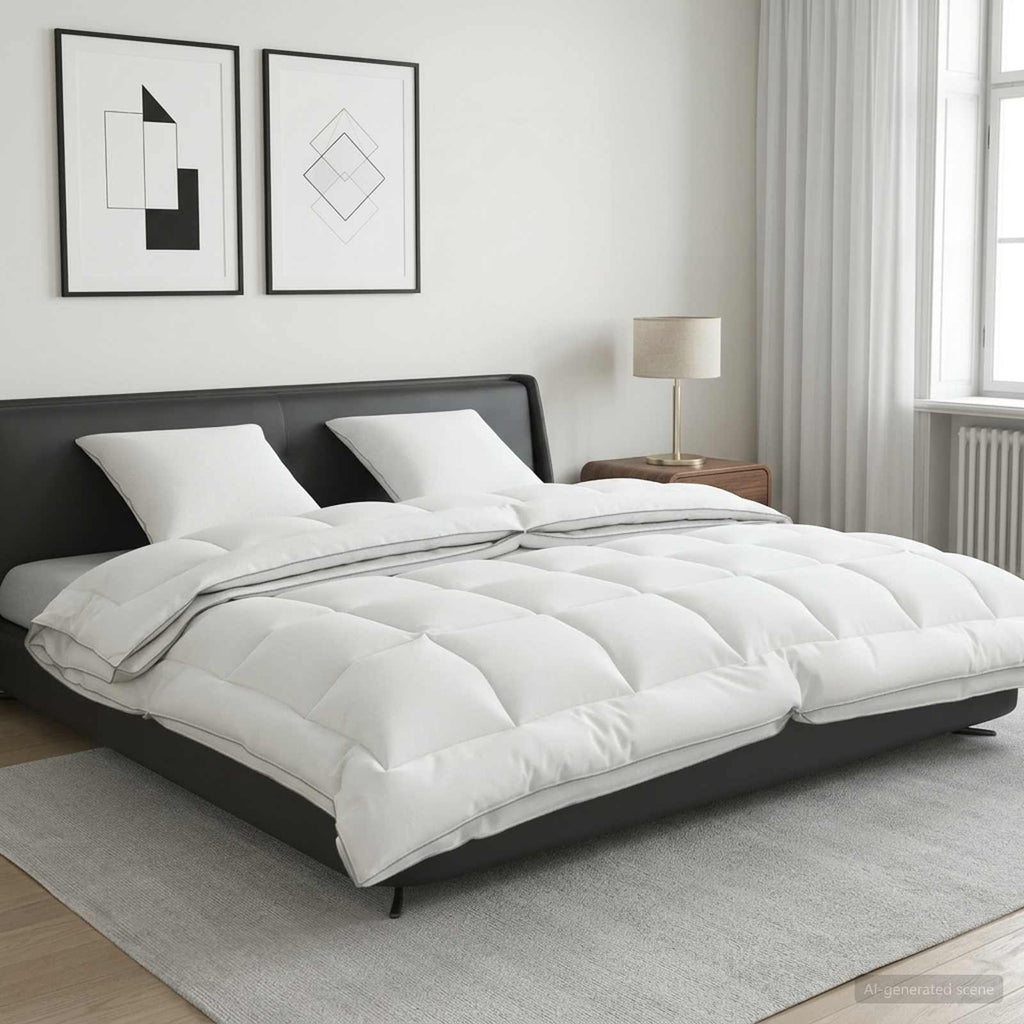 vidaXL Zestaw kołdry i poduszek 3 szt. 240x260 cm 4 pory roku Wełna