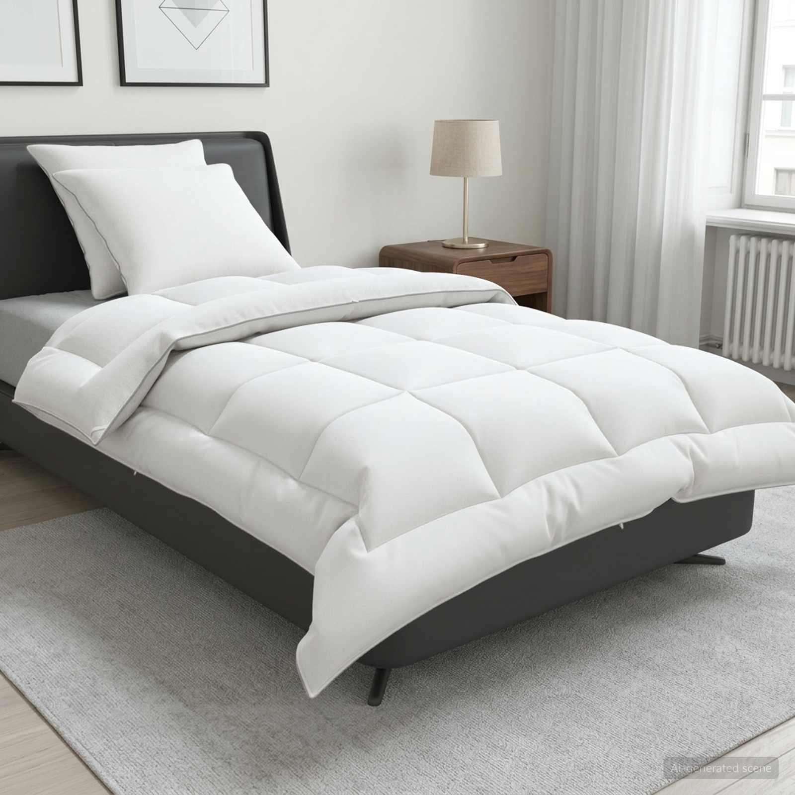 vidaXL Zestaw kołdry i poduszek 3 pcs 135x220 cm Zima 450 GSM Wełna