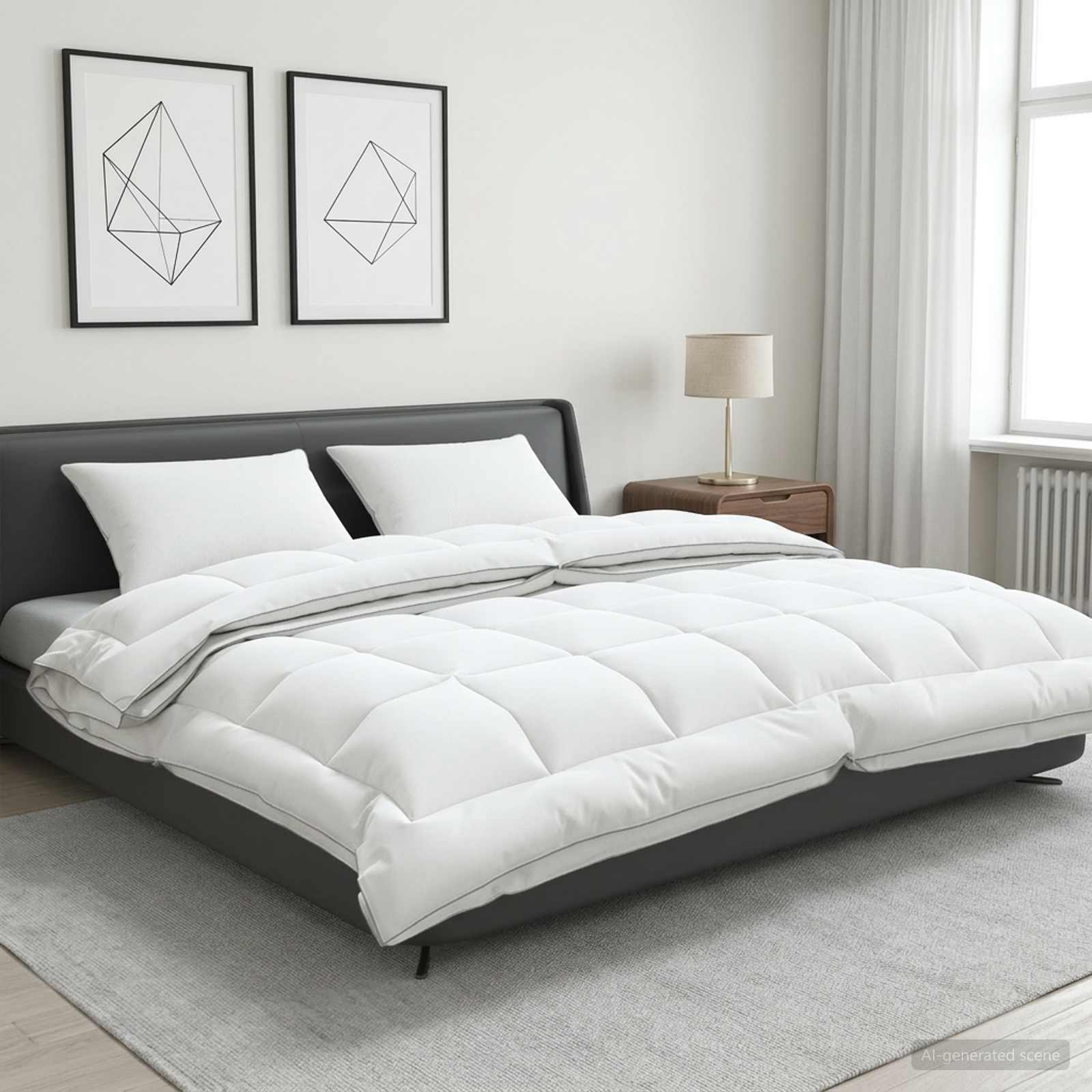 vidaXL Zestaw kołdry i poduszek 3 pcs 200x200 cm 4 pory roku Wełna