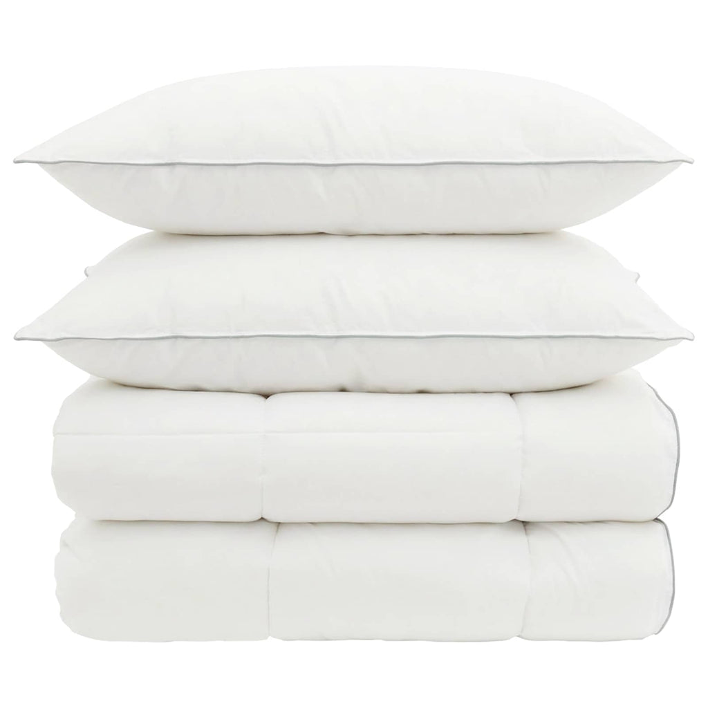 vidaXL Zestaw kołdry i poduszek 3 pcs 140x220 cm 4 pory roku Wełna