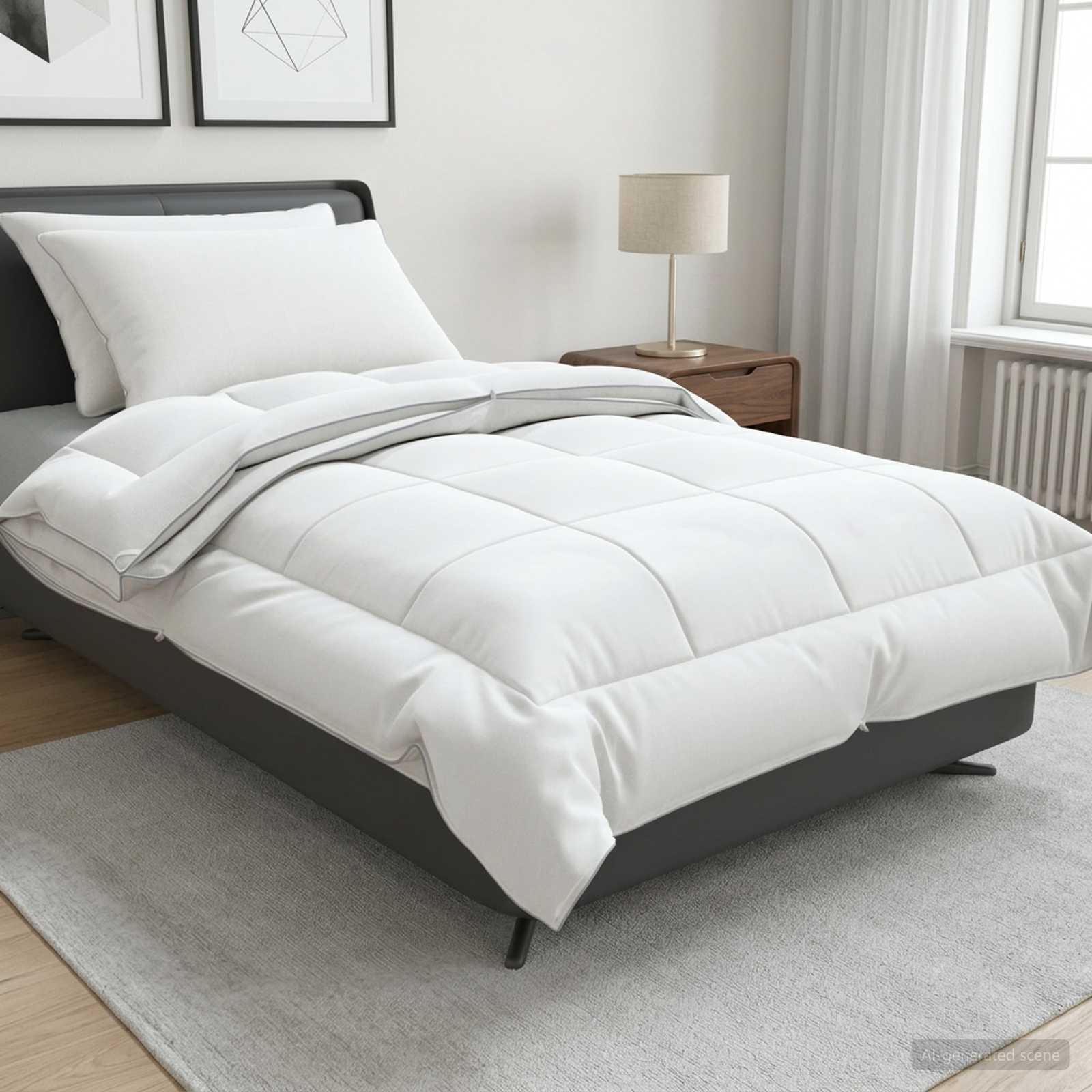 vidaXL Zestaw kołdry i poduszek 3 pcs 155x220 cm 4 pory roku Wełna