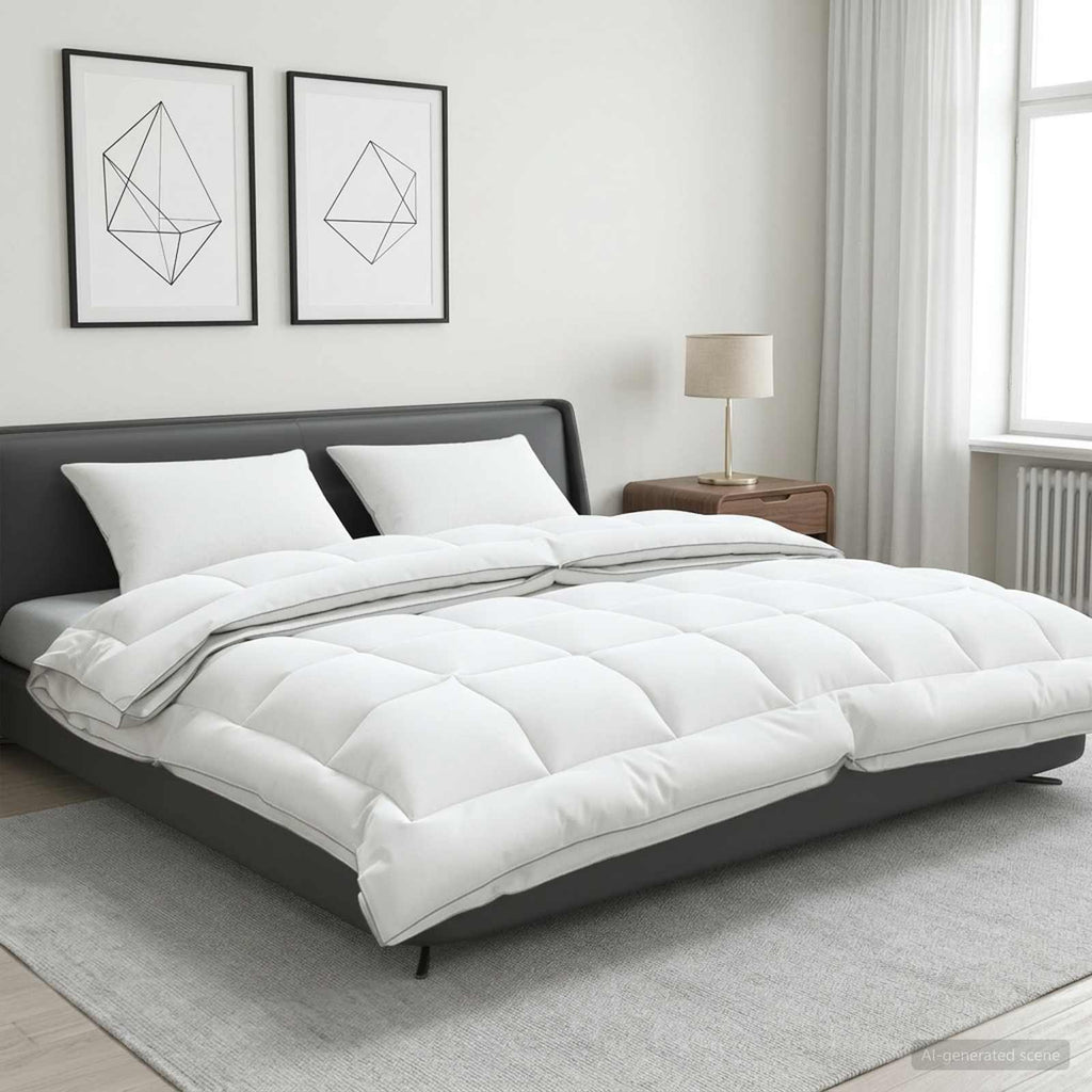 vidaXL Zestaw kołdry i poduszek 3 pcs 200x220 cm 4 pory roku Wełna