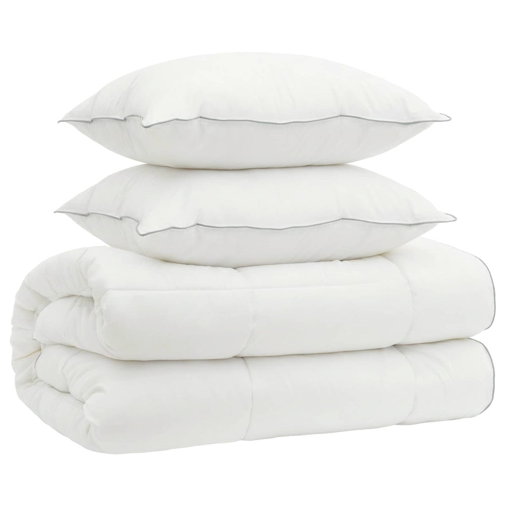 vidaXL Zestaw kołdry i poduszek 3 pcs 220x260 cm 4 pory roku Wełna