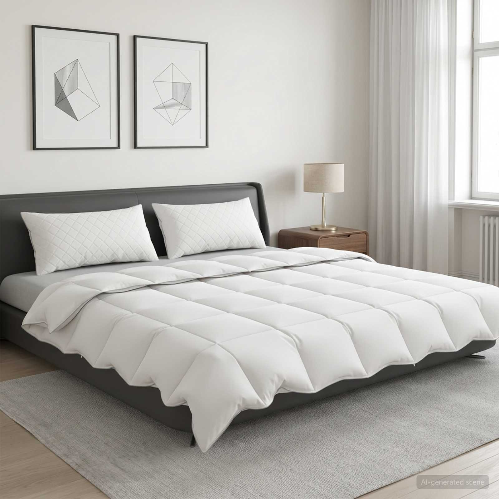 vidaXL Kołdra FULDA 220 x 260 cm Lato 100 GSM 90% puch gęsi Biały