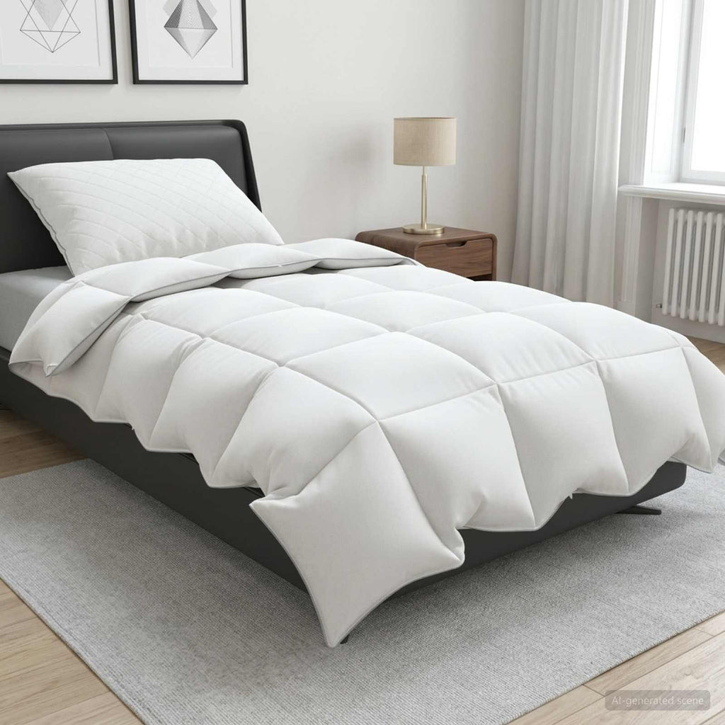 vidaXL Kołdra FULDA 140 x 200 cm Zima 300 GSM 90% puch gęsi Biały