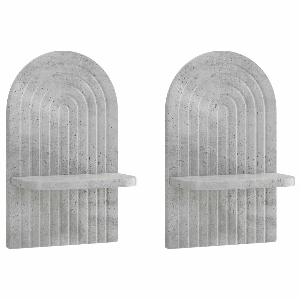 vidaXL Półka ścienna 2 szt. Betonowy szary 23 x 13.5 x 37.5 cm