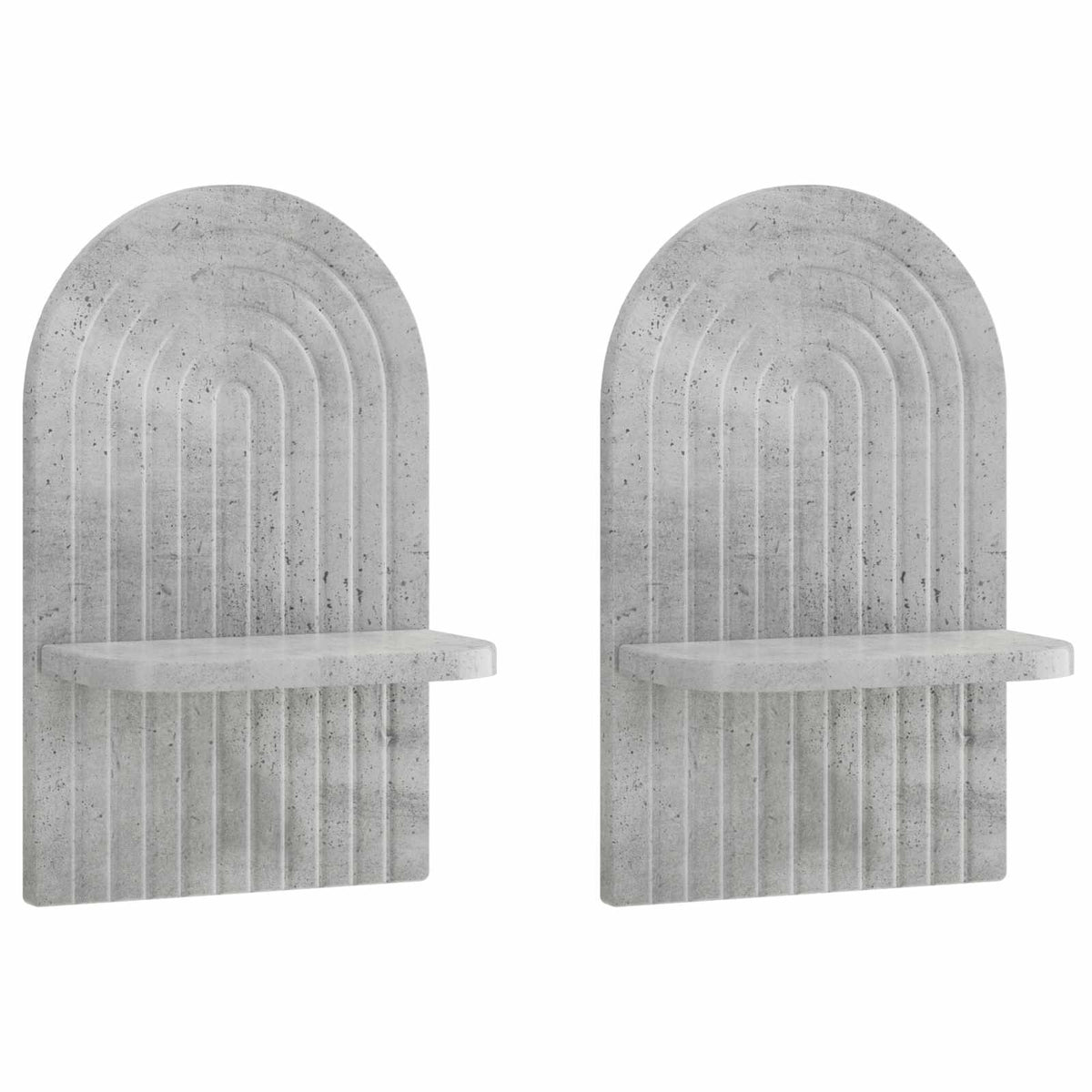 vidaXL Półka ścienna 2 szt. Betonowy szary 23 x 13.5 x 37.5 cm