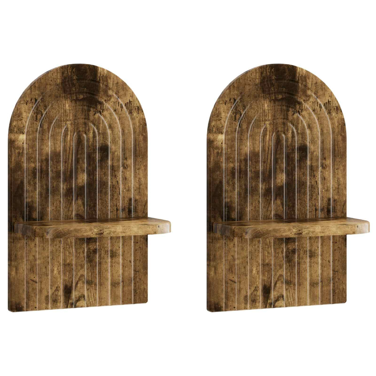 vidaXL Półka ścienna 2 szt. Dąb wędzony 23 x 13.5 x 37.5 cm