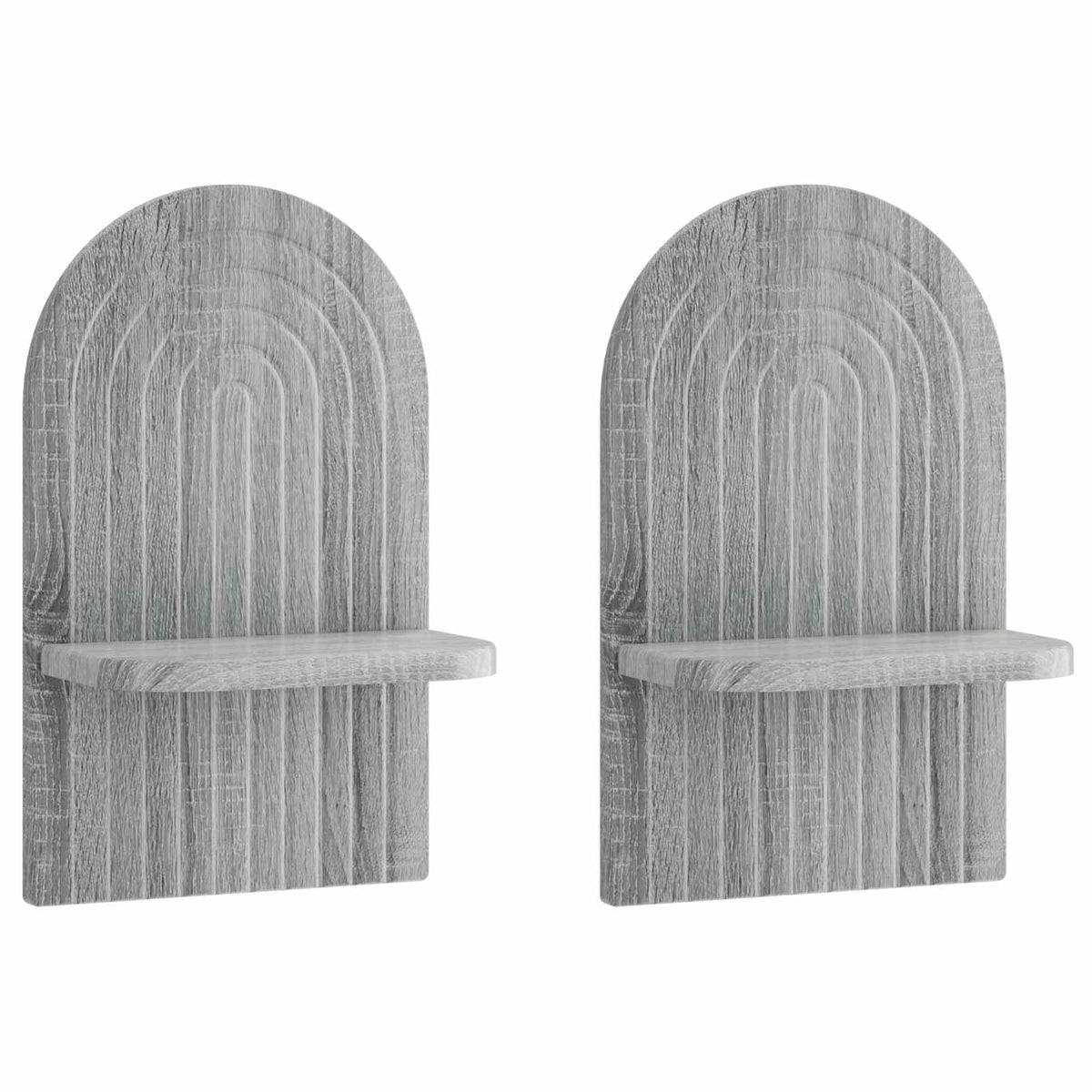 vidaXL Półka ścienna 2 szt. Szary Sonoma 23 x 13,5 x 37,5 cm