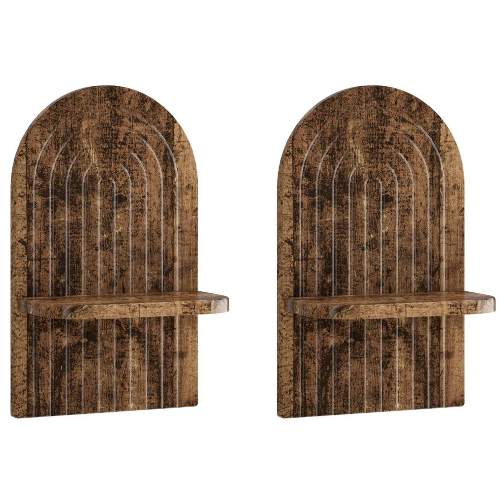 vidaXL Półka ścienna 2 szt. Stare drewno 23 x 13,5 x 37,5 cm
