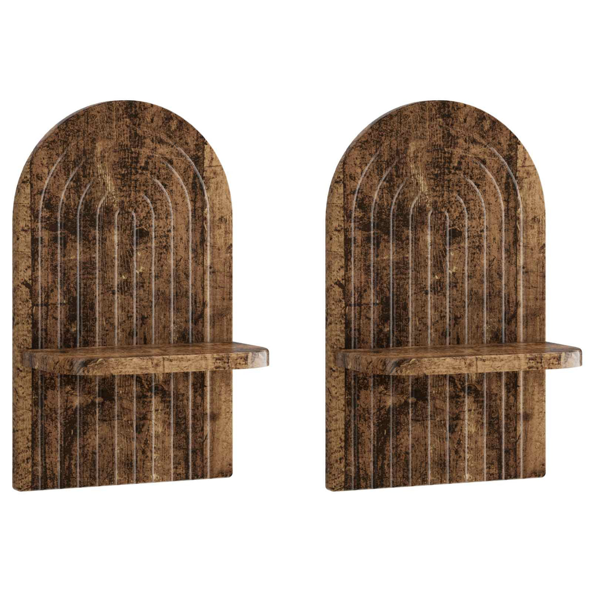 vidaXL Półka ścienna 2 szt. Stare drewno 23 x 13,5 x 37,5 cm
