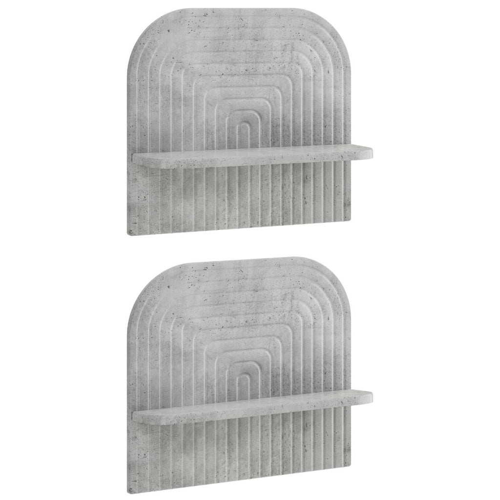 vidaXL Półka ścienna 2 szt. Betonowy szary 41 x 13,5 x 37,5 cm