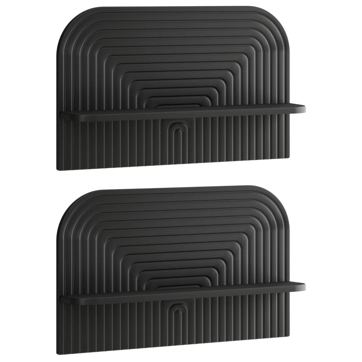 vidaXL Półka ścienna 2 szt. Czarny 60 x 13.5 x 37.5 cm