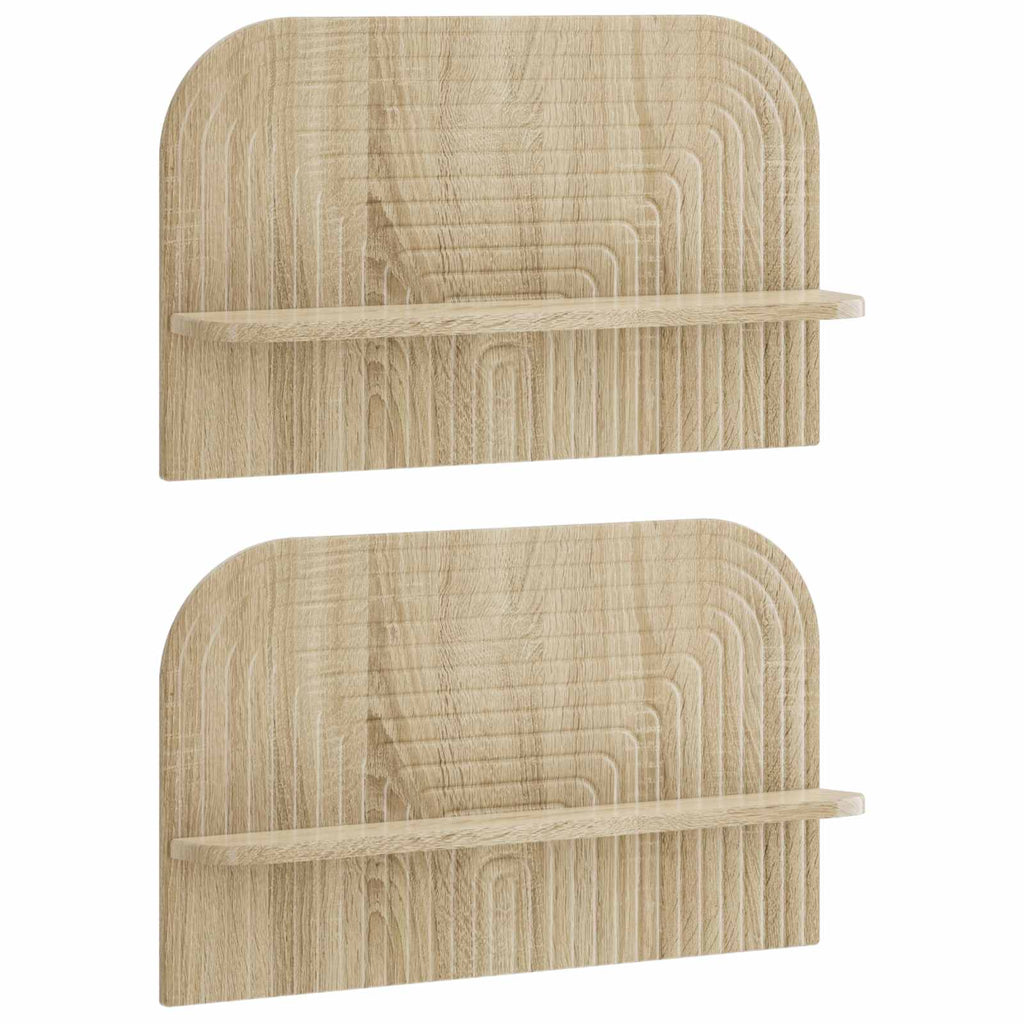 vidaXL Półka ścienna 2 szt. dąb Sonoma 60 x 13.5 x 37.5 cm