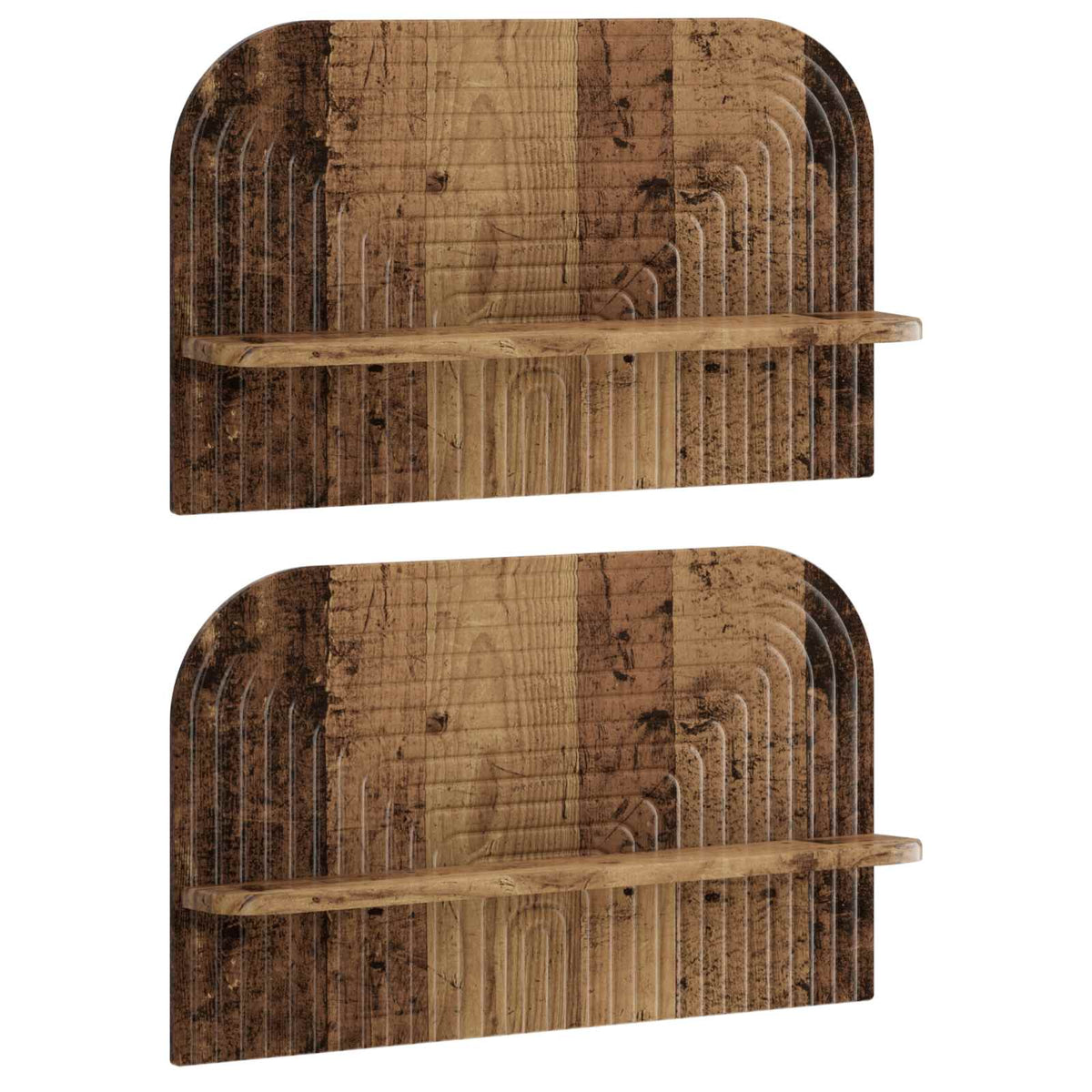vidaXL Półka ścienna 2 szt. Stare drewno 60 x 13,5 x 37,5 cm