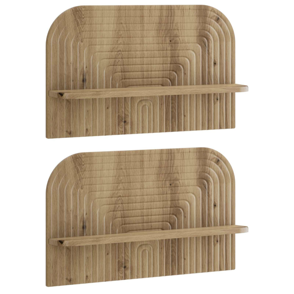 vidaXL Półka ścienna 2 szt. Dąb artisan 60 x 13.5 x 37.5 cm