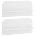 vidaXL Półka ścienna 2 szt. Biały 80,5 x 13,5 x 37,5 cm