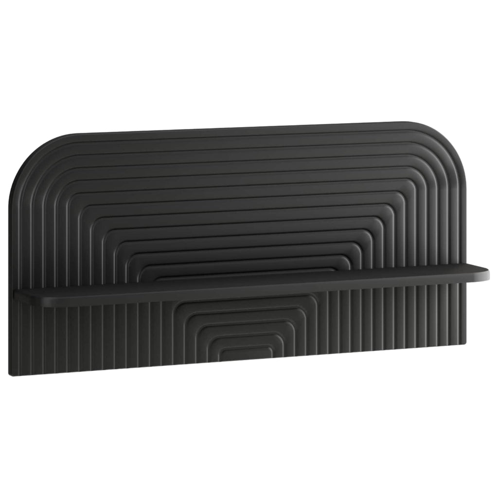 vidaXL Półka ścienna 2 szt. Czarny 80,5 x 13,5 x 37,5 cm