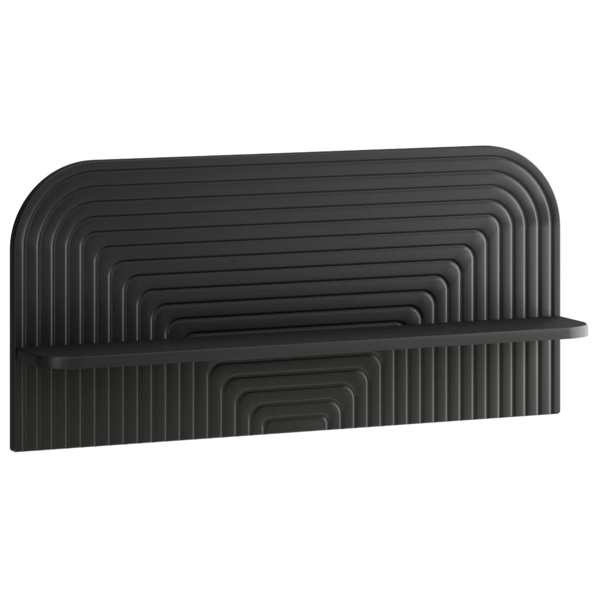 vidaXL Półka ścienna 2 szt. Czarny 80,5 x 13,5 x 37,5 cm