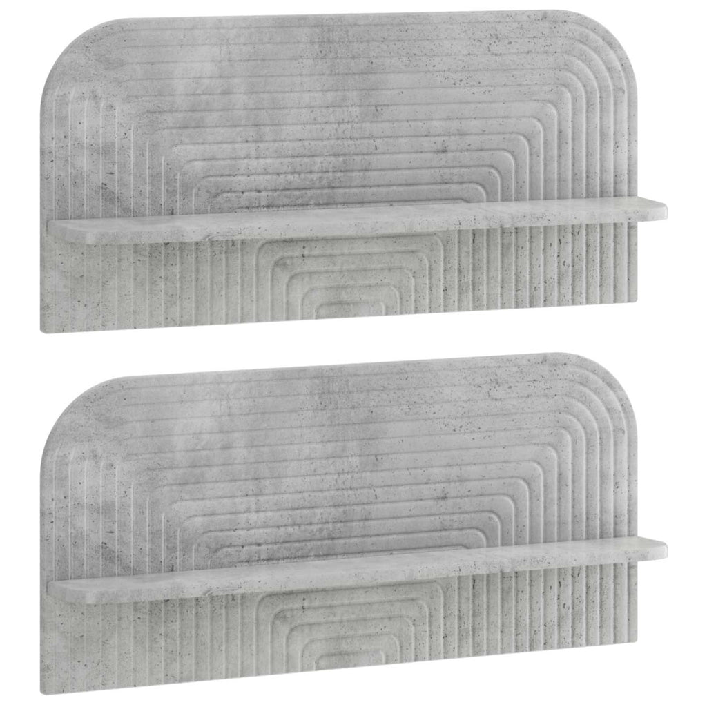 vidaXL Półka ścienna 2 szt. Betonowy szary 80,5 x 13,5 x 37,5 cm