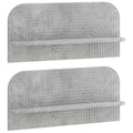 vidaXL Półka ścienna 2 szt. Betonowy szary 80,5 x 13,5 x 37,5 cm