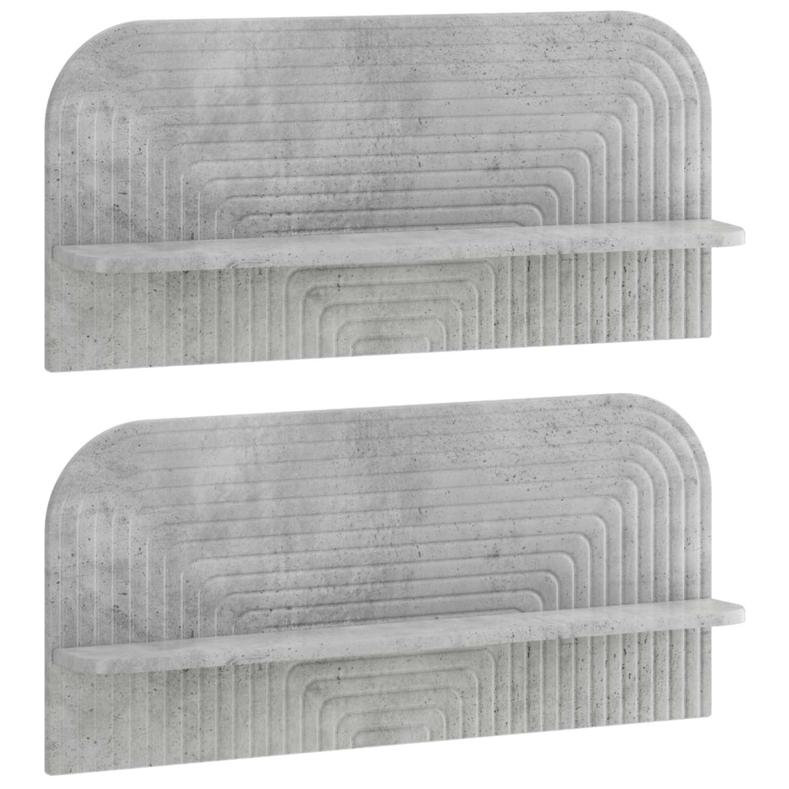 vidaXL Półka ścienna 2 szt. Betonowy szary 80,5 x 13,5 x 37,5 cm