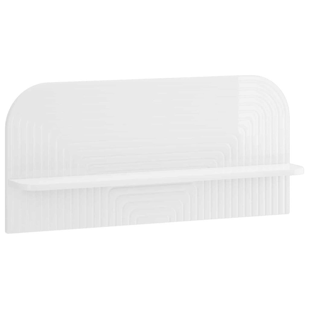 vidaXL Półka ścienna 2 szt. Biały wysoki połysk 80,5 x 13,5 x 37,5 cm