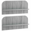 vidaXL Półka ścienna 2 szt. Szary Sonoma 80,5 x 13,5 x 37,5 cm