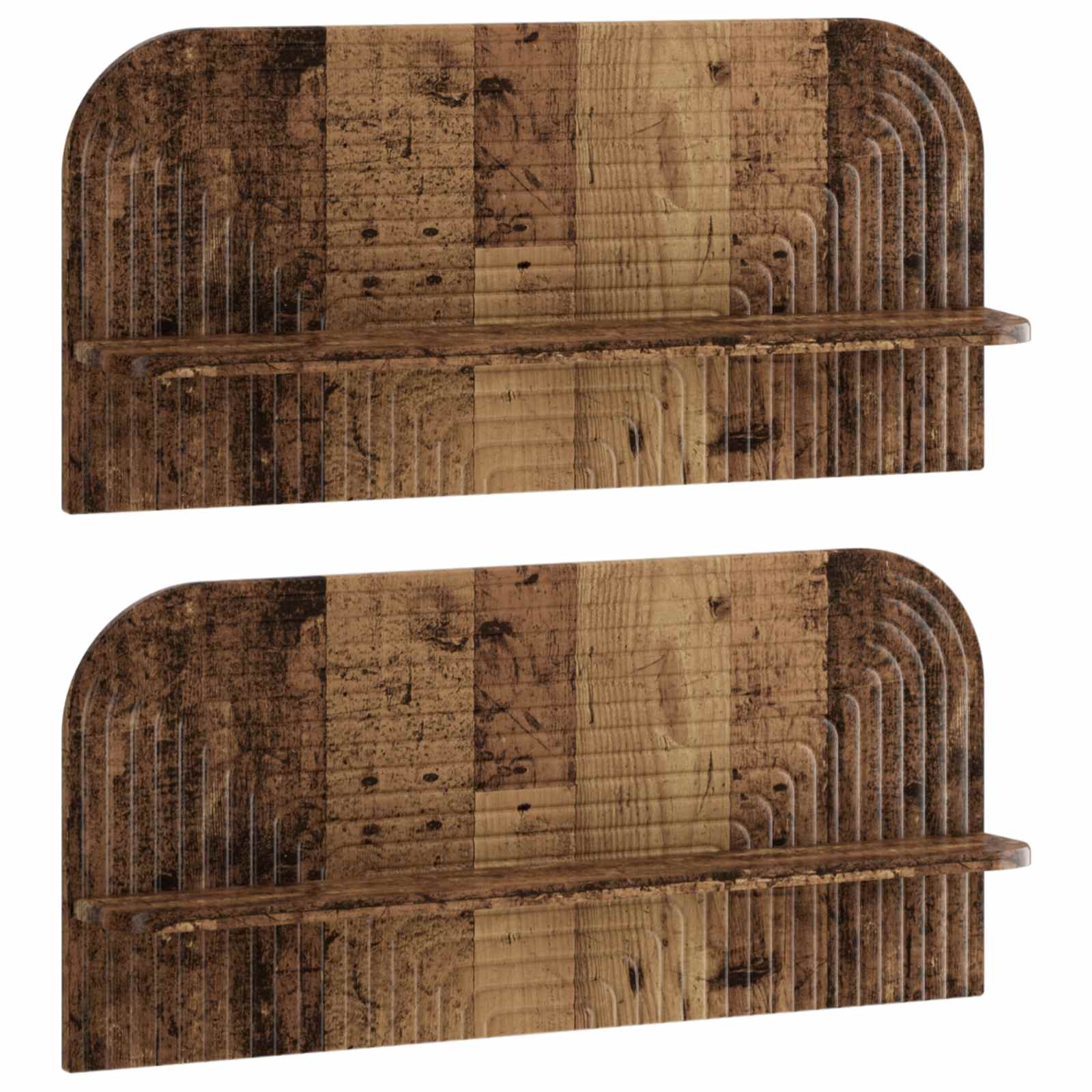 vidaXL Półka ścienna 2 szt. Stare drewno 80,5 x 13,5 x 37,5 cm