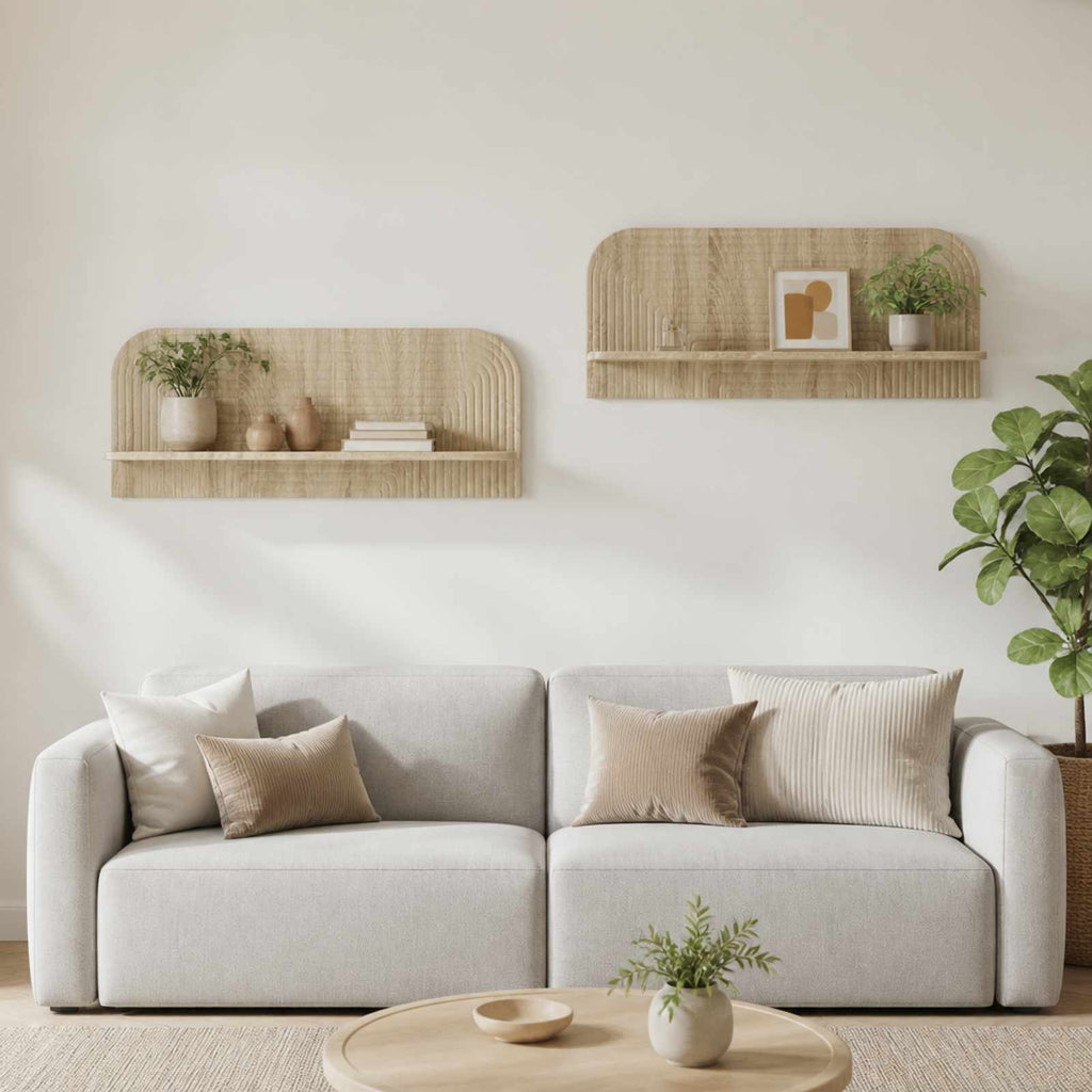 vidaXL Półka ścienna 2 szt. dąb Sonoma 102 x 13,5 x 37,5 cm