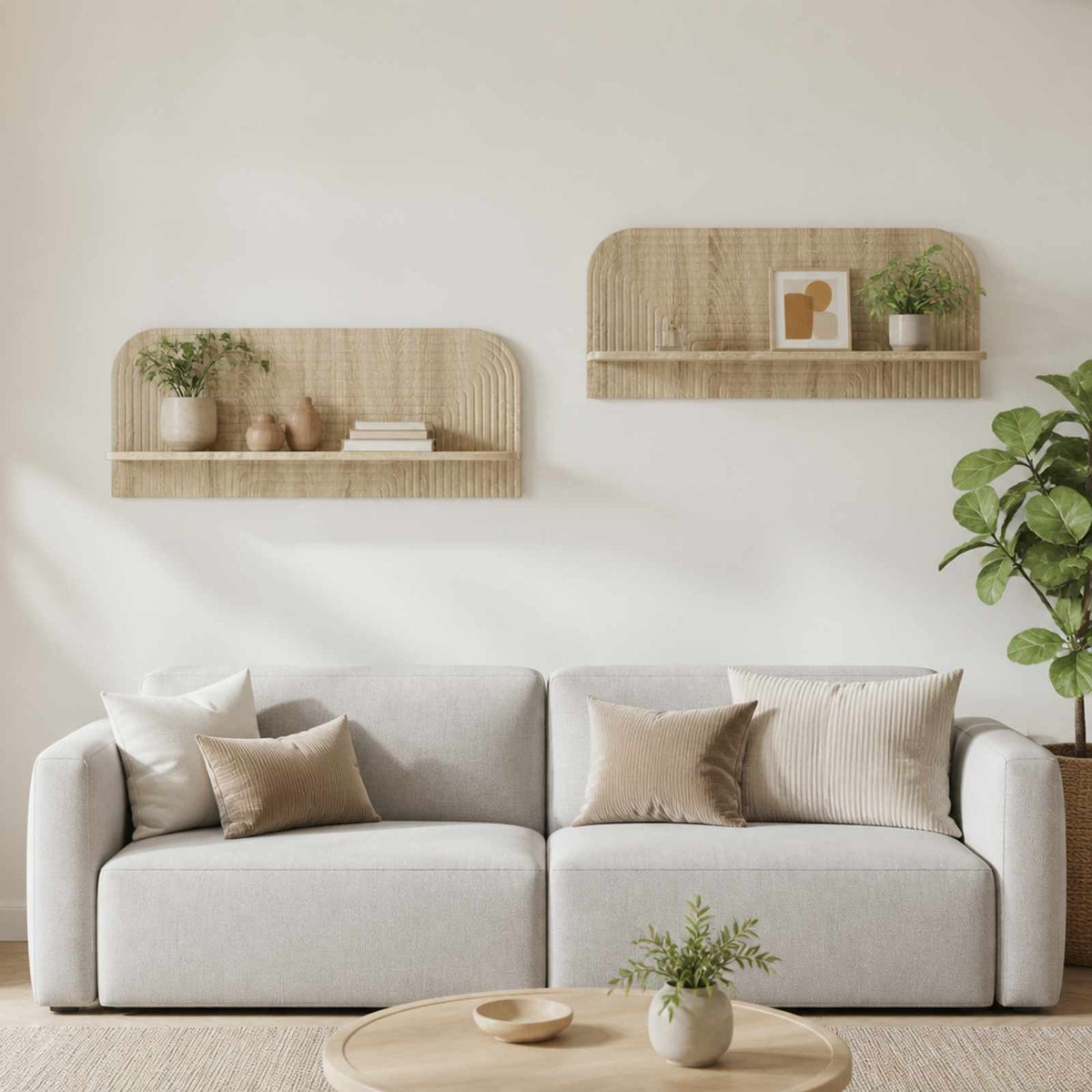 vidaXL Półka ścienna 2 szt. dąb Sonoma 102 x 13,5 x 37,5 cm