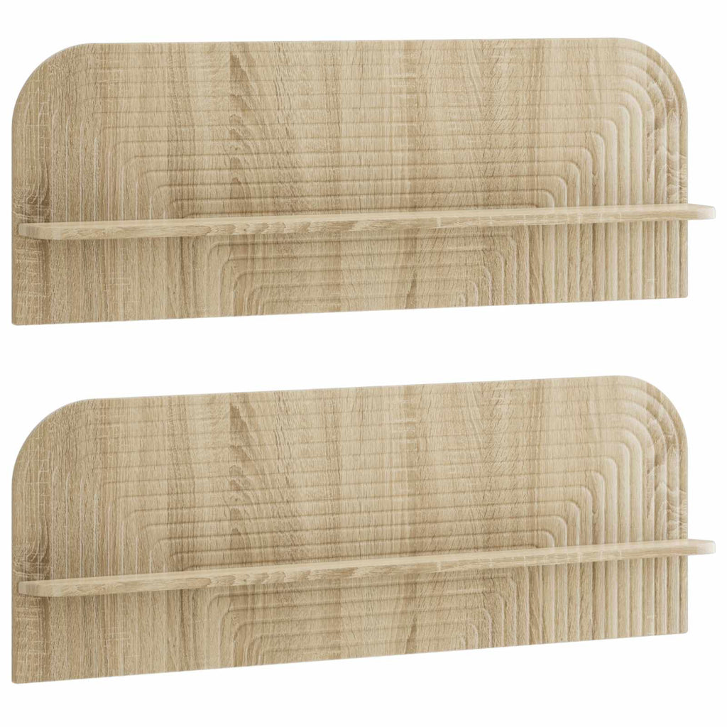 vidaXL Półka ścienna 2 szt. dąb Sonoma 102 x 13,5 x 37,5 cm