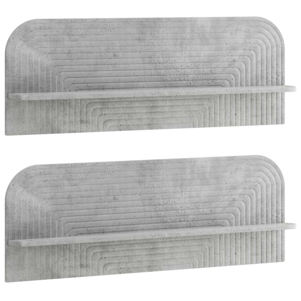 vidaXL Półka ścienna 2 szt. Betonowy szary 102 x 13,5 x 37,5 cm