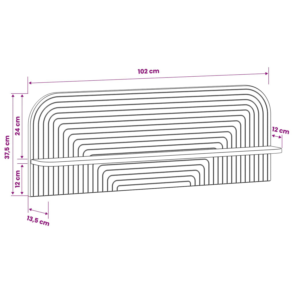 vidaXL Półka ścienna 2 szt. Betonowy szary 102 x 13,5 x 37,5 cm