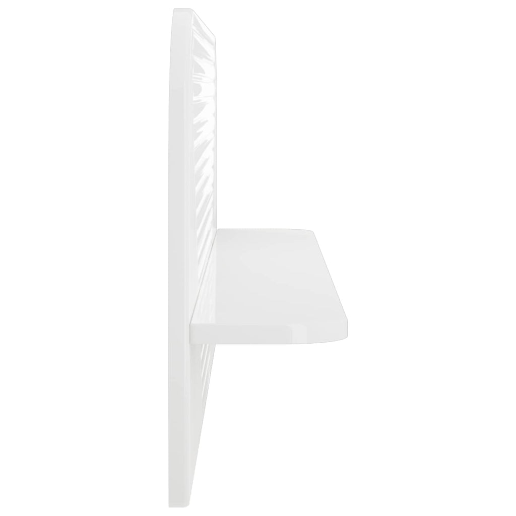 vidaXL Półka ścienna 2 szt. Biały wysoki połysk 102 x 13.5 x 37.5 cm
