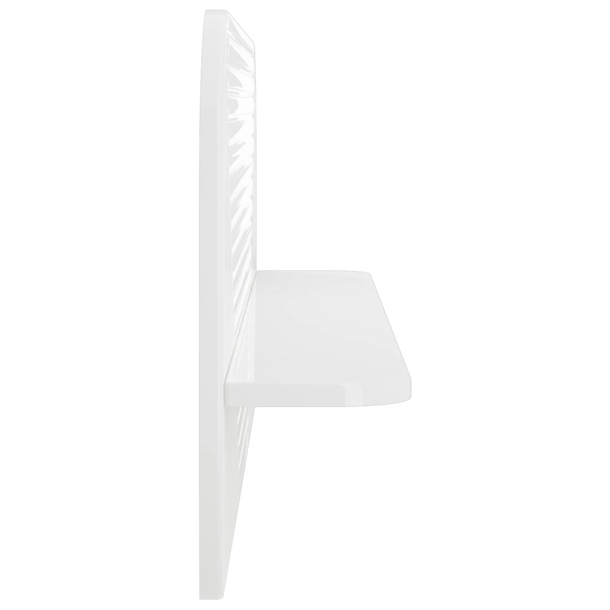 vidaXL Półka ścienna 2 szt. Biały wysoki połysk 102 x 13.5 x 37.5 cm