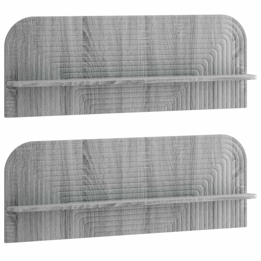 vidaXL Półka ścienna 2 szt. Szary Sonoma 102 x 13.5 x 37.5 cm
